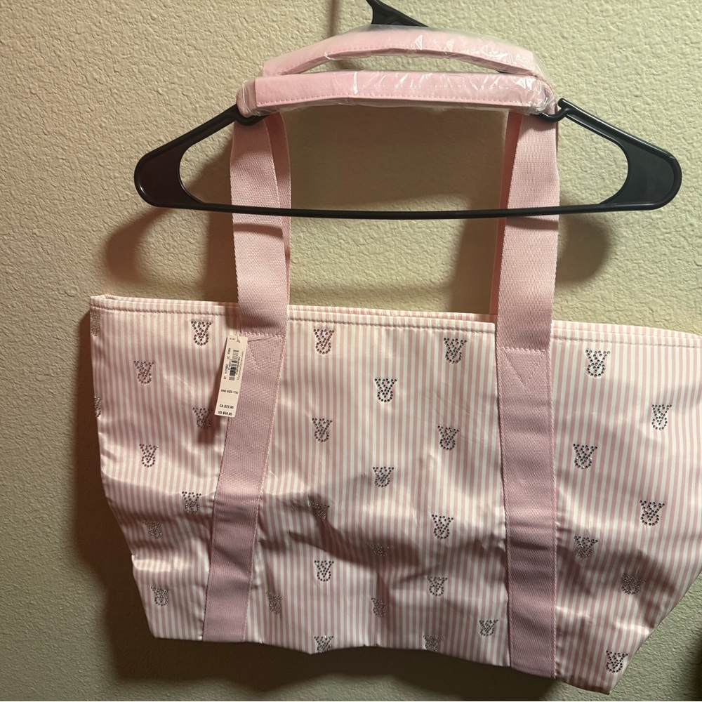Victoria's Secret Pink and White Tote Bag